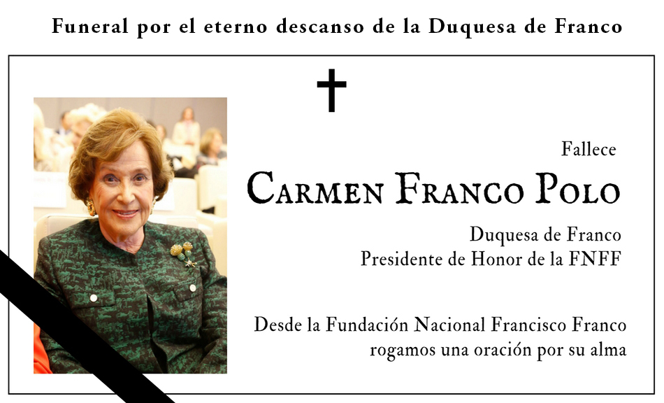 Funeral por Carmen Franco Polo, Duquesa de Franco