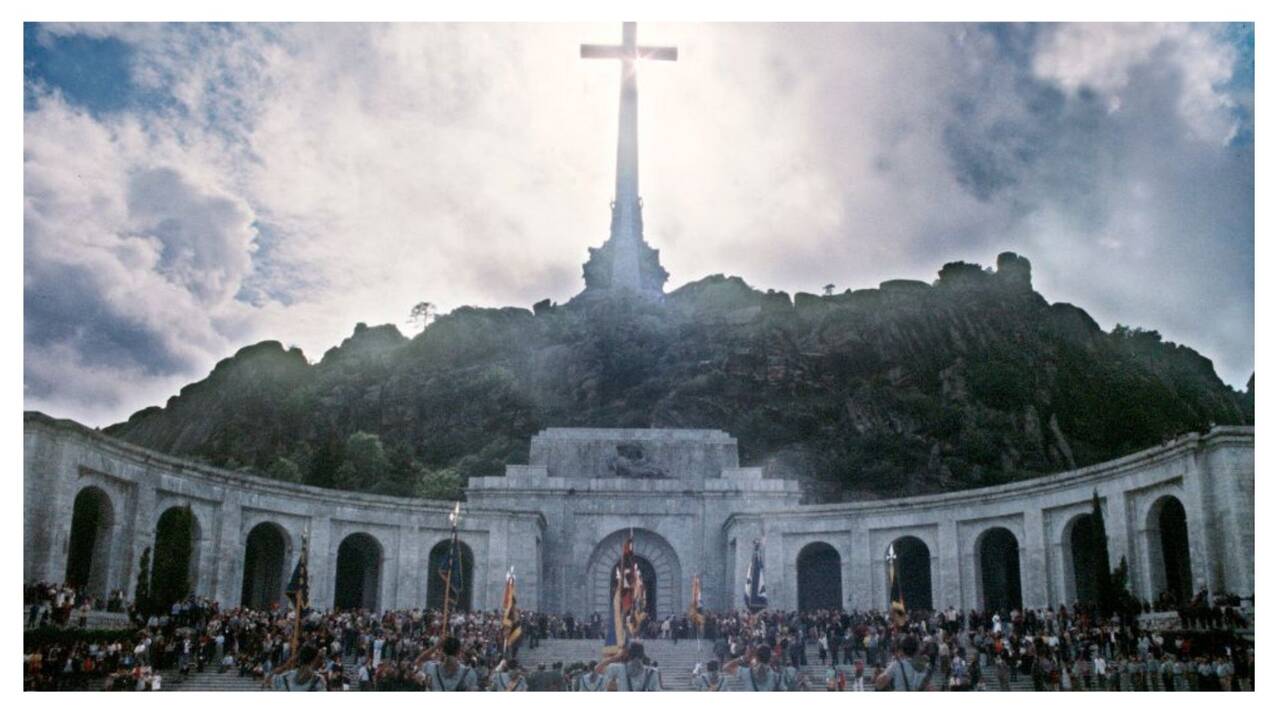 Arenga de mi Abuelo a sus legionarios en el Valle de los Caídos, Don José Giménez Henríquez