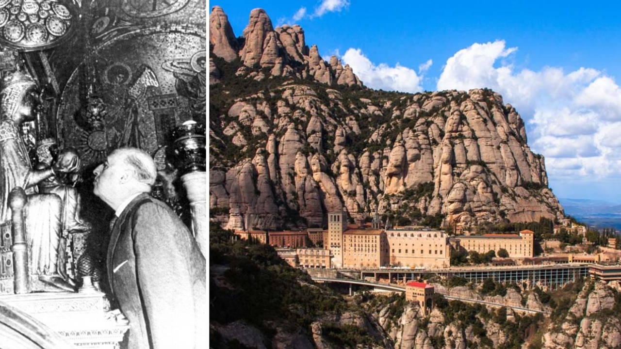 14-05-1960: Francisco Franco visita el Monasterio de Montserrat