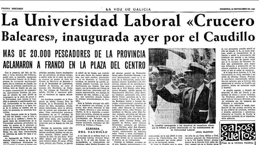 12-09-1964: Otra Universidad Laboral queda inaugurada