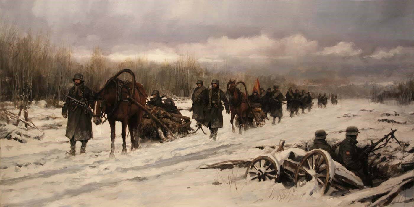 01-12-1941: El General Moscardó visita a los combatientes de la División Azul
