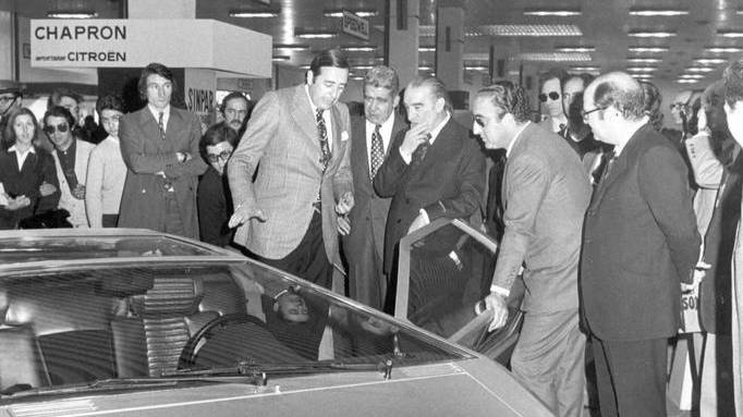 21-03-1973: Francisco Franco recibe al Comité Organizador del Salón Internacional del Automóvil de Barcelona