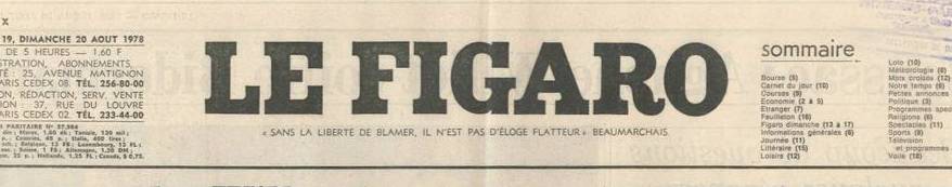 13-06-1958: Entrevista a Francisco Franco en el diario francés LE FÍGARO