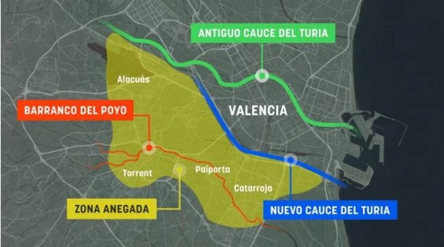 Así fue como el nuevo cauce del Turia construido por Franco evitó una tragedia aún mayor en Valencia