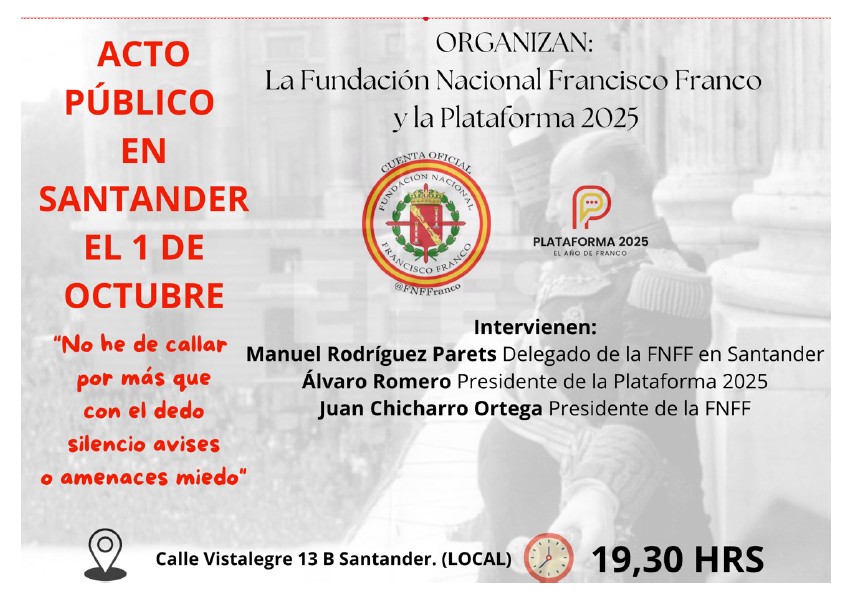 1 de octubre: Acto público en Santander